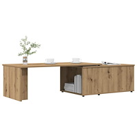 vidaXL Soffbord artisan ek 150x50x35 cm konstruerat trä