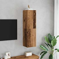 vidaXL TV-skåp åldrat trä 30,5x30x110 cm konstruerat trä