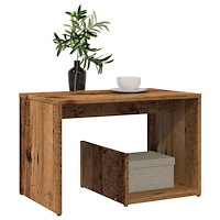 vidaXL Sidobord åldrat trä 59x36x38 cm konstruerat trä