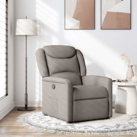 vidaXL Reclinerfåtölj taupe tyg