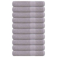 vidaXL Bastuhanddukar 10 st grå 80x200 cm 360 gsm 100% bomull
