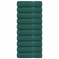 vidaXL Badlakan 10 st grön 100x150 cm 360 gsm 100% bomull