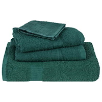 vidaXL Bastuhanddukar 2 st grön 80x200 cm 360 gsm 100% bomull