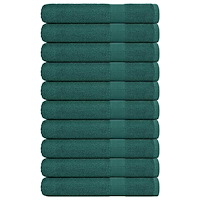 vidaXL Handdukar 10 st grön 100x200 cm 360 gsm 100% bomull