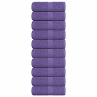 vidaXL Gästhanddukar 10 st lila 30x50 cm 360 gsm 100% bomull