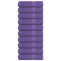 vidaXL Handdukar 10 st lila 50x100 cm 360 gsm 100% bomull