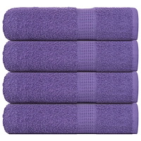 vidaXL Duschhanddukar 4 st lila 70x140 cm 360 gsm 100% bomull