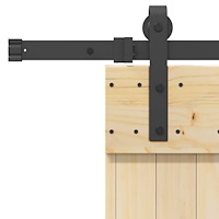 vidaXL Skjutdörr med beslag 100x210 cm massiv furu