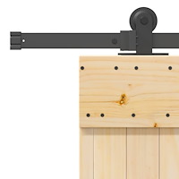 vidaXL Skjutdörr med beslag 80x210 cm massiv furu
