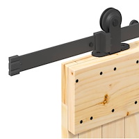 vidaXL Skjutdörr med beslag 80x210 cm massiv furu
