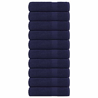 vidaXL Handdukar 10 st marinblå 50x100 cm 360 gsm 100% bomull
