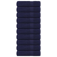 vidaXL Duschhanddukar 10 st marinblå 70x140 cm 360 gsm 100% bomull