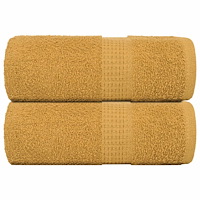 vidaXL Tvätthanddukar 2 st FROGN Guld 30x30 cm 100% Bomull