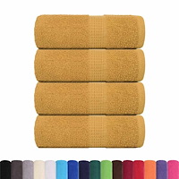 vidaXL Gästhanddukar 4 st guld 30x50 cm 360 gsm 100% bomull