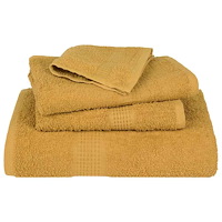 vidaXL Bastuhanddukar 2 st guld 80x200 cm 360 gsm 100% bomull