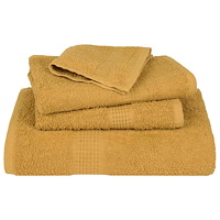 vidaXL Bastuhanddukar 4 st guld 80x200 cm 360 gsm 100% bomull