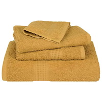 vidaXL Bastuhanddukar 10 st guld 80x200 cm 360 gsm 100% bomull