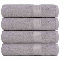 vidaXL Handdukar 4 st grå 50x100 cm 360 gsm 100% bomull