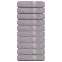 vidaXL Handdukar 10 st grå 50x100 cm 360 gsm 100% bomull