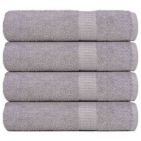 vidaXL Duschhanddukar 4 st grå 70x140 cm 360 gsm 100% bomull