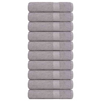 vidaXL Duschhanddukar 10 st grå 70x140 cm 360 gsm 100% bomull