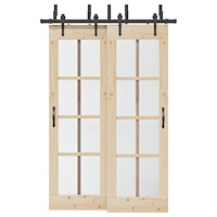 vidaXL Skjutdörrsbeslag 152,5 cm stål svart