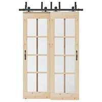vidaXL Skjutdörrsbeslag 152,5 cm stål svart
