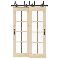 vidaXL Skjutdörrsbeslag 152,5 cm stål svart