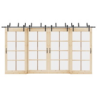 vidaXL Skjutdörrsbeslag 427 cm stål svart
