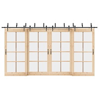 vidaXL Skjutdörrsbeslag 427 cm stål svart