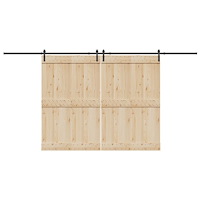 vidaXL Skjutdörrsbeslag 427 cm stål svart
