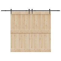 vidaXL Skjutdörrsbeslag 305 cm stål svart