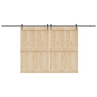 vidaXL Skjutdörrsbeslag 427 cm stål svart