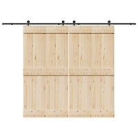vidaXL Skjutdörrsbeslag 305 cm stål svart