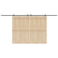 vidaXL Skjutdörrsbeslag 427 cm stål svart
