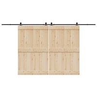 vidaXL Skjutdörrsbeslag 400 cm stål svart