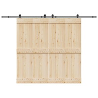 vidaXL Skjutdörrsbeslag 305 cm stål svart