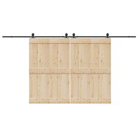 vidaXL Skjutdörrsbeslag 427 cm stål svart