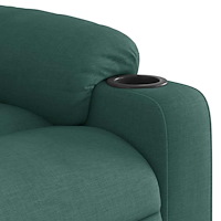vidaXL Elektrisk reclinerfåtölj mörkgrön tyg