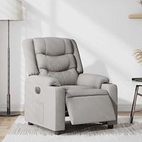 vidaXL Elektrisk reclinerfåtölj molngrå tyg