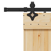 vidaXL Skjutdörr med beslag 85x210 cm massiv furu