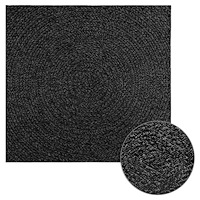 vidaXL Matta ZIZUR antracit 120x120 cm jutelook inomhus och utomhus