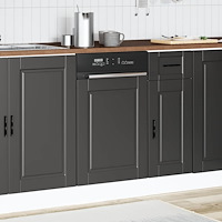 vidaXL Diskmaskinspanel Porto svart 45x1,5x67 cm konstruerat trä
