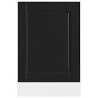 vidaXL Diskmaskinspanel Porto svart 45x1,5x67 cm konstruerat trä
