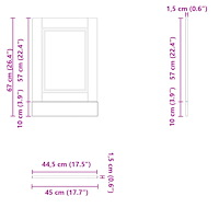 vidaXL Diskmaskinspanel Porto svart 45x1,5x67 cm konstruerat trä