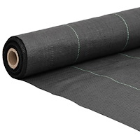 vidaXL Ogräsmatta svart 0,5x50 m PP