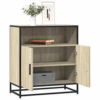 vidaXL Skänk sonoma-ek 68x35x76 cm konstruerat trä