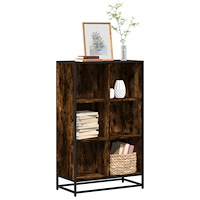 vidaXL Bokhylla rökfärgad ek 65,5x33x107,5 cm konstruerat trä