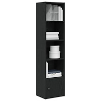 vidaXL Bokhylla svart ek 31x24x127 cm konstruerat trä