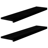 vidaXL Trappstegsmattor 2 pcs mörkbrun 110x30x2 cm massiv ek